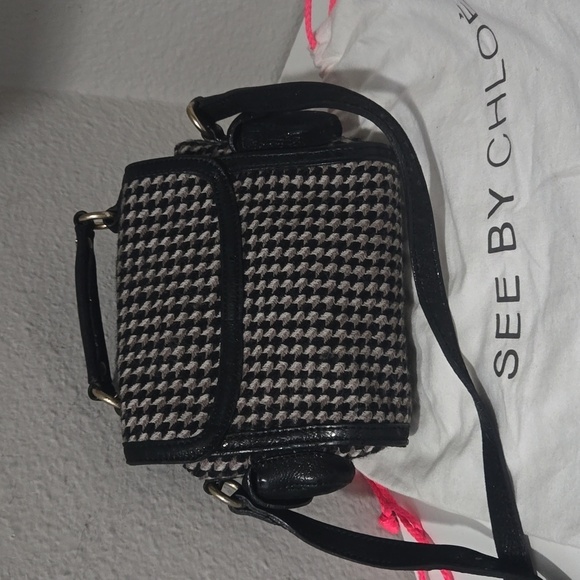 SEE BY CHLOÉ Bag mini/small crossbody black & cream/white - Picture 4 of 10